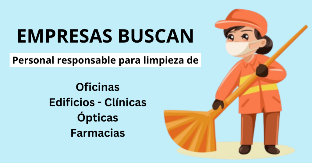Estamos contratando personal de limpieza